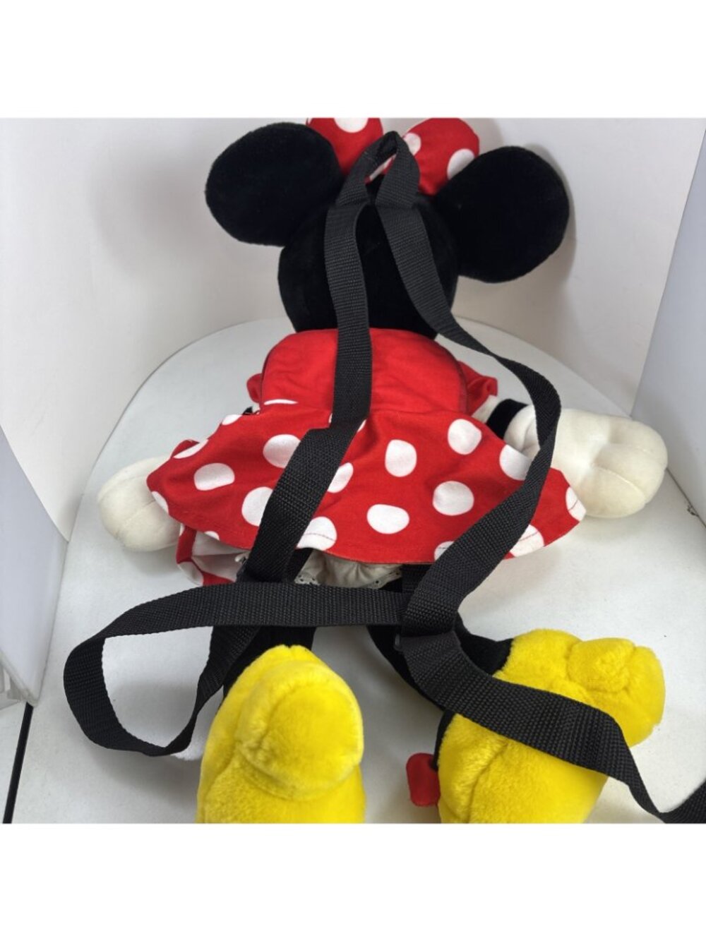 Disney Minnie Mouse Plush Backpack Purse One Size Red Black White - Picture 2 of 4